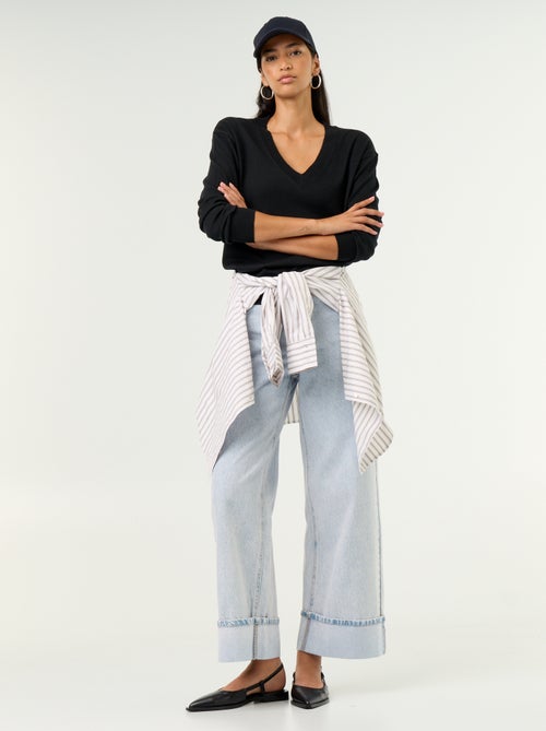 Camisola leve com decote em V - Kiabi