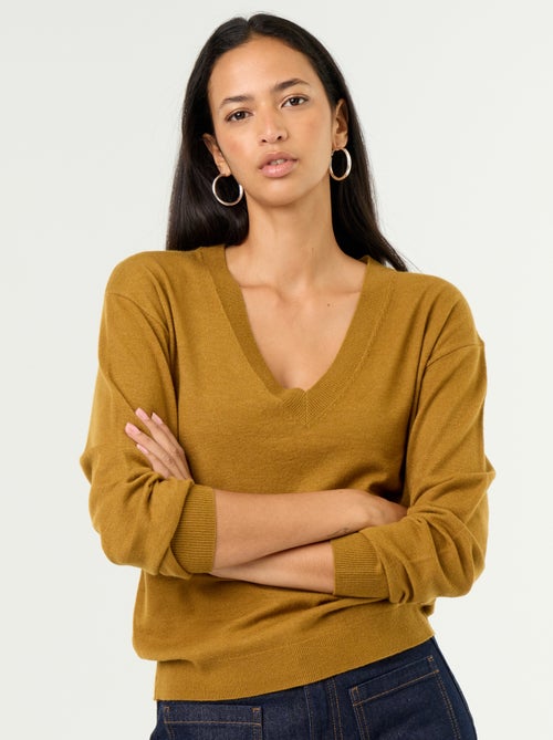 Camisola leve com decote em V - Kiabi
