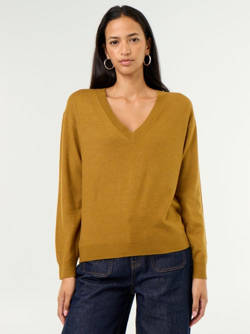 Camisola leve com decote em V - Kiabi