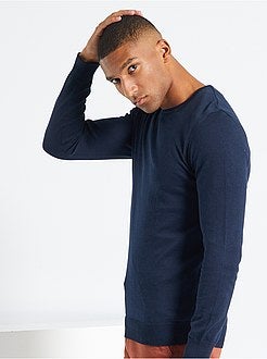 Camisola leve com gola redonda - Kiabi