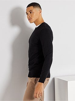 Camisola leve com gola redonda - Kiabi