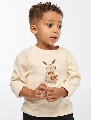 Camisola leve em algodão stretch com estampado