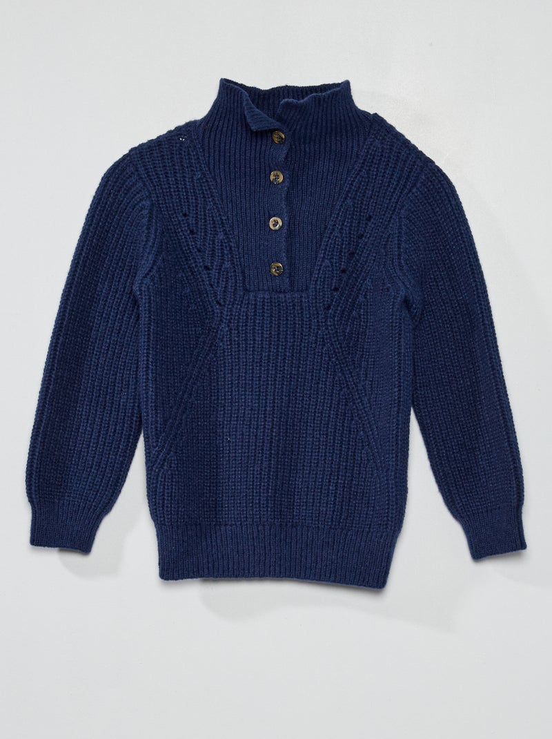 Camisola lisa Azul Preto - Kiabi