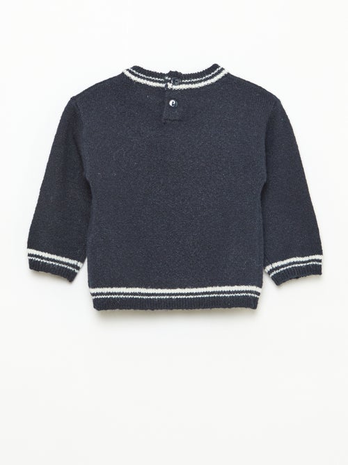 Camisola lisa com bordas contrastantes - Kiabi