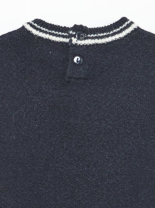 Camisola lisa com bordas contrastantes - Kiabi