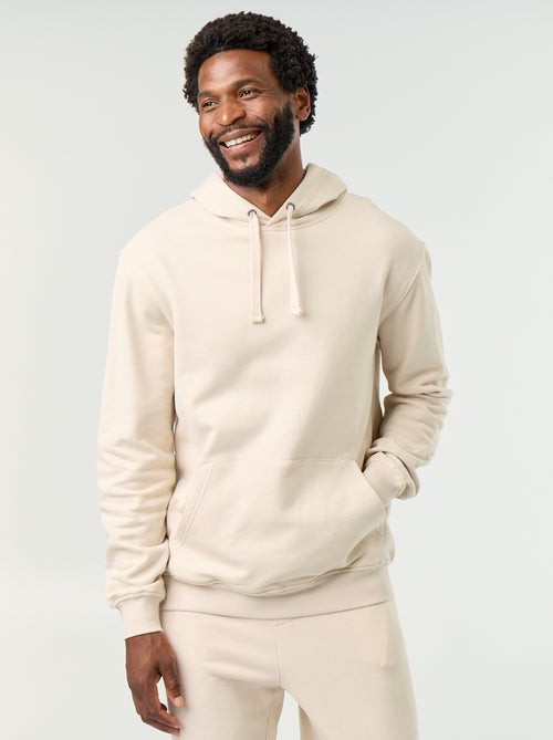 Camisola lisa com capuz - Kiabi