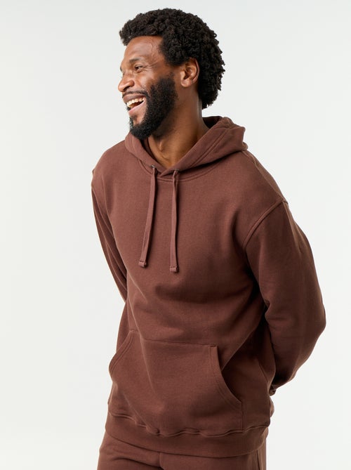 Camisola lisa com capuz - Kiabi