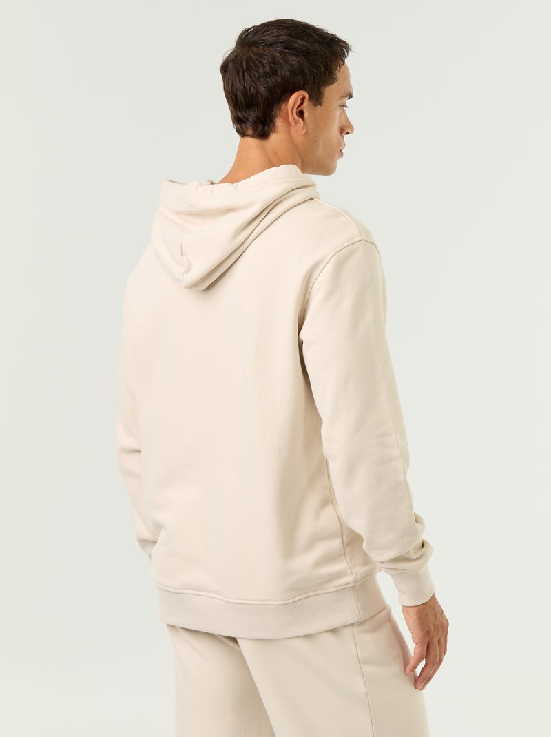 Camisola lisa com capuz Cinza - Kiabi
