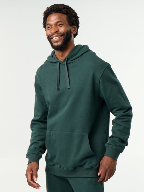 Camisola lisa com capuz - Kiabi