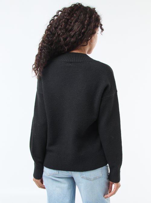 Camisola Lisa com Decote em V - Kiabi