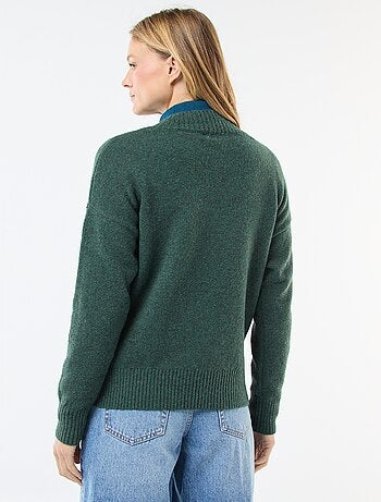 Camisola Lisa com Decote em V