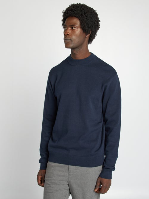 Camisola lisa de gola alta - Kiabi