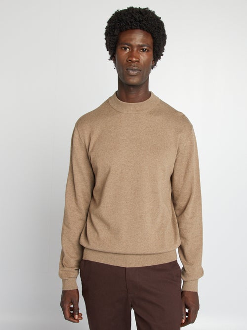 Camisola lisa de gola alta - Kiabi