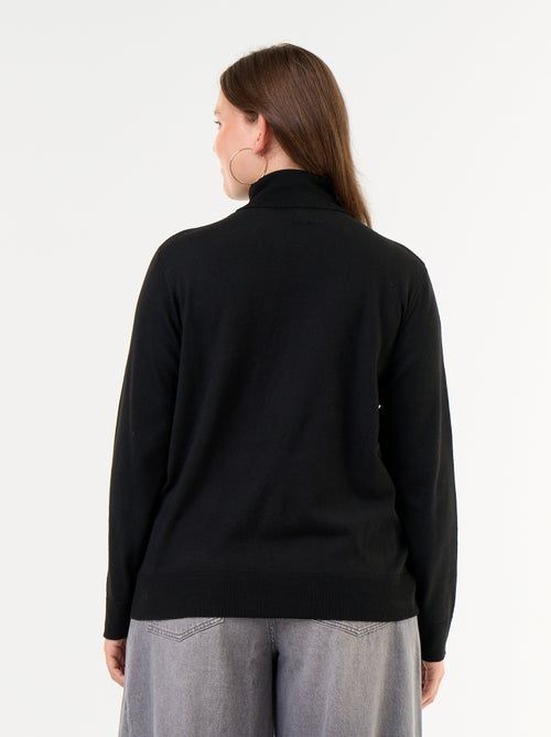 Camisola lisa de gola alta - Kiabi