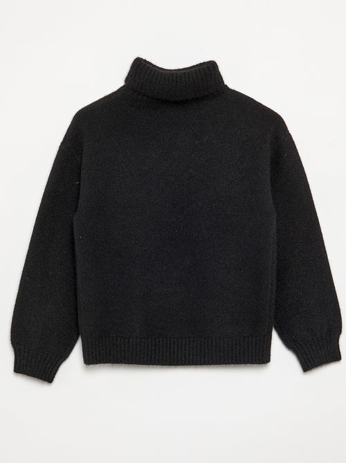 Camisola lisa de gola alta - Kiabi