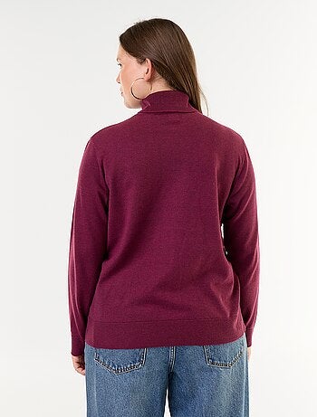 Camisola lisa de gola alta