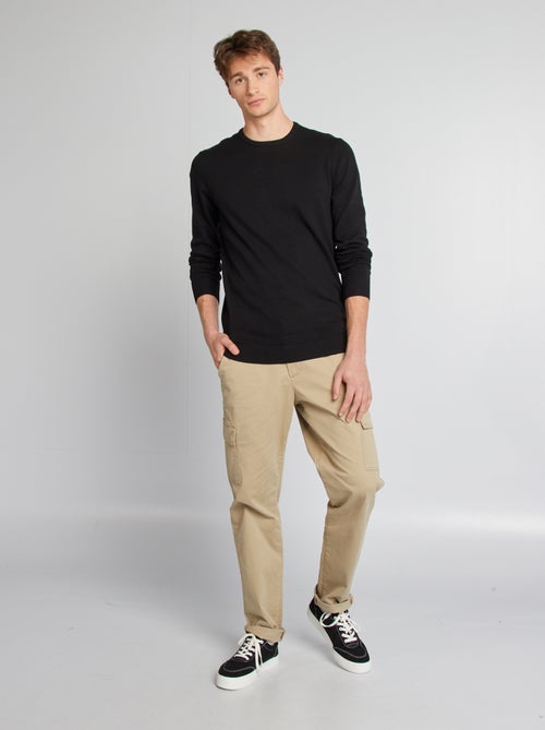 Camisola lisa de gola redonda +1,90 m - Kiabi