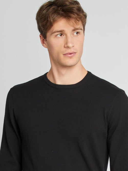 Camisola lisa de gola redonda +1,90 m - Kiabi
