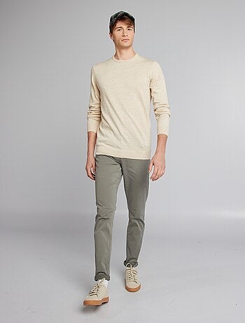 Camisola lisa de gola redonda +1,90 m