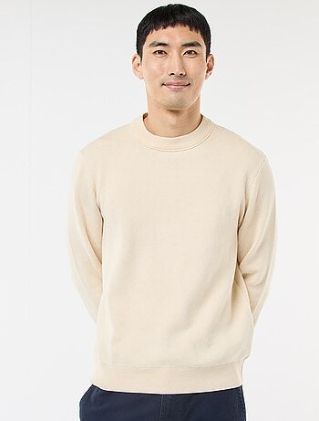 Camisola lisa de gola redonda