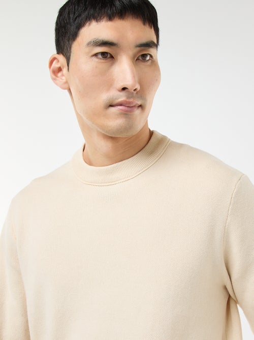 Camisola lisa de gola redonda - Kiabi