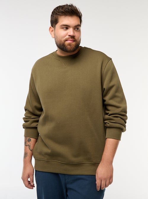 Camisola lisa de gola redonda - Kiabi
