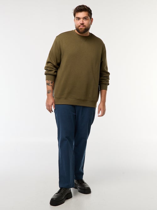 Camisola lisa de gola redonda - Kiabi