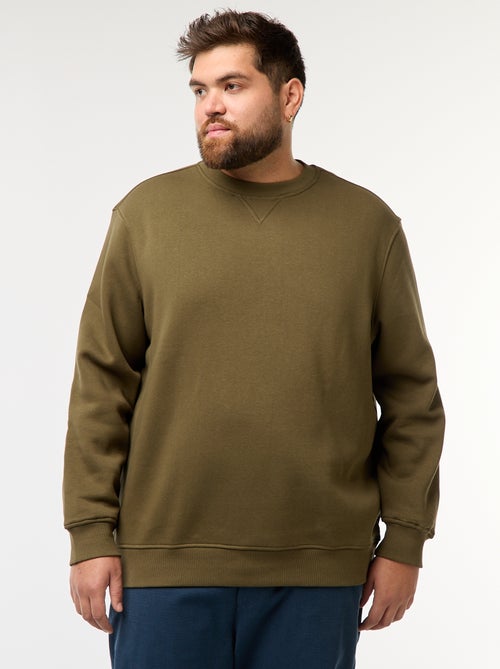 Camisola lisa de gola redonda - Kiabi