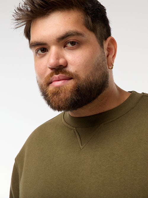 Camisola lisa de gola redonda - Kiabi