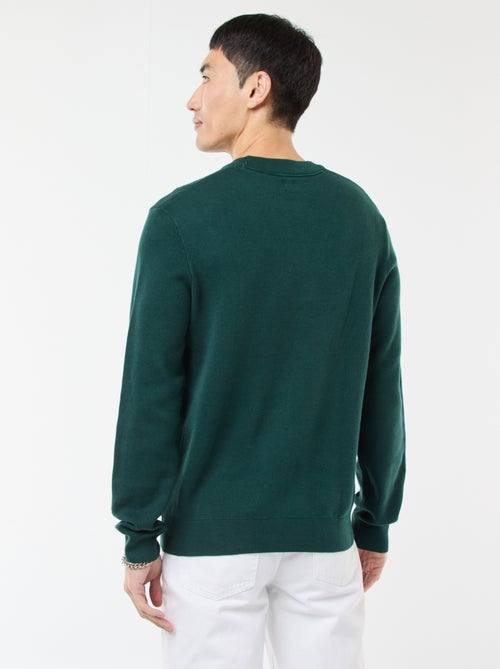 Camisola lisa de gola redonda - Kiabi