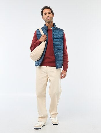 Camisola lisa de gola redonda