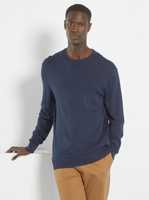 Camisola lisa de malha - Kiabi