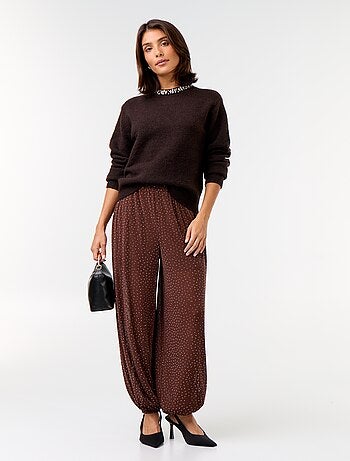 Camisola lisa de malha grossa
