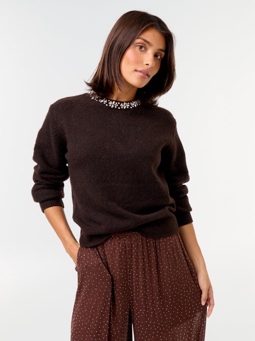 Camisola lisa de malha grossa - Kiabi