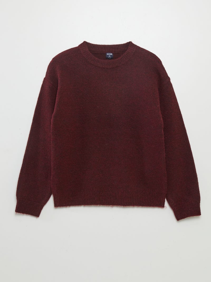Camisola lisa de malha VERMELHO - Kiabi