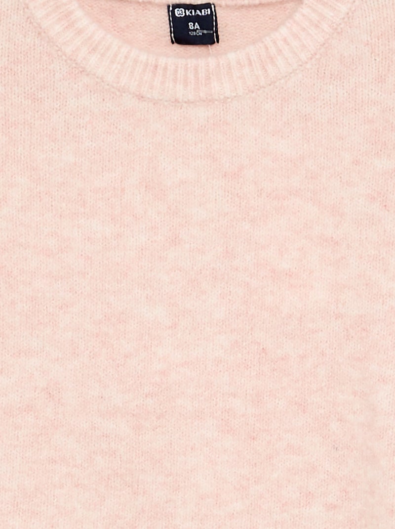 Camisola lisa de manga comprida Rosa - Kiabi