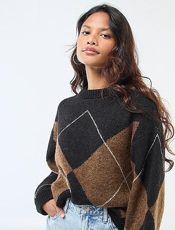 Camisola lisa em malha grossa