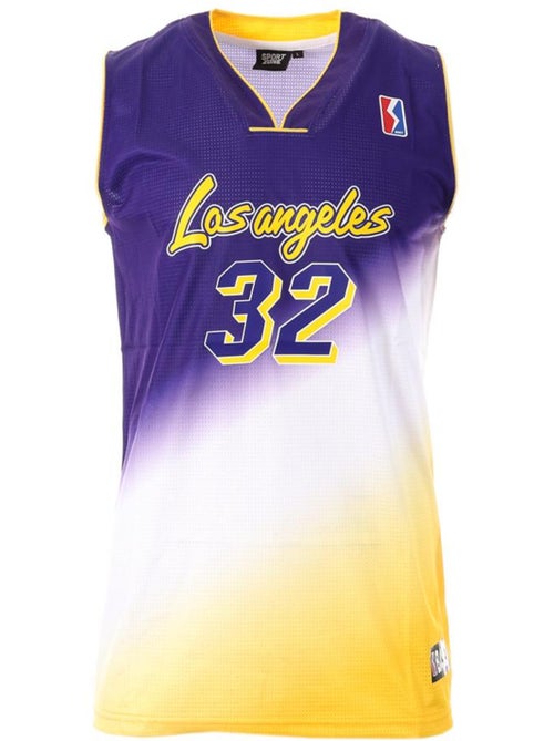 Camisola Los Angeles Roxa/Amarela para Homem Sport Zone Tank 32 - Kiabi Camisola Los Angeles Roxa/Amarela para Homem Sport Zone Tank 32 - Kiabi