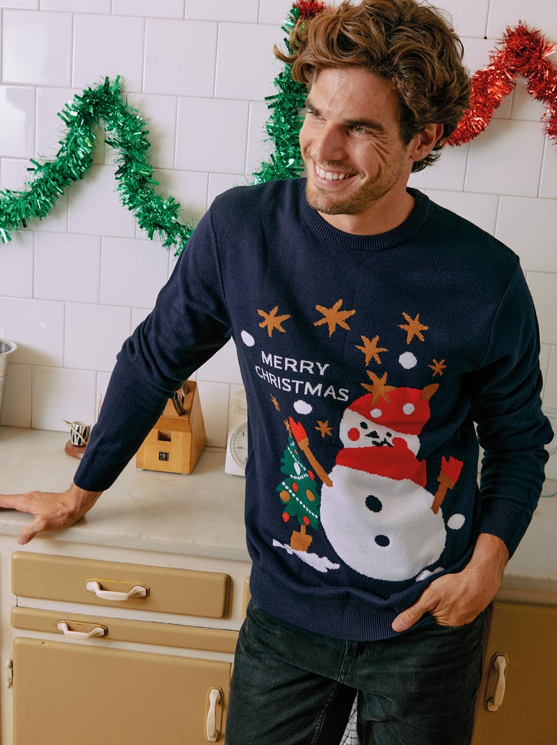 Camisola lúdica de Natal AZUL - Kiabi