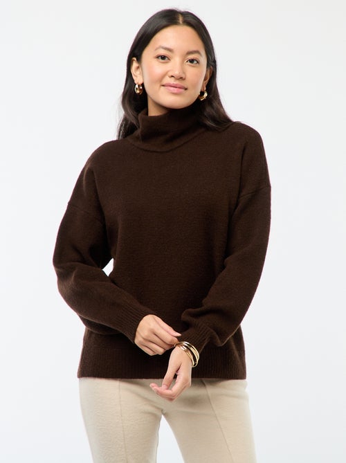 Camisola macia com abertura joia nas costas - Kiabi