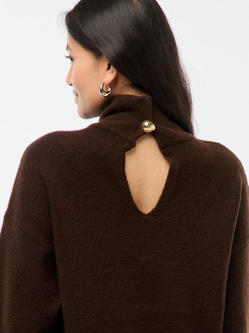 Camisola macia com abertura joia nas costas - Kiabi