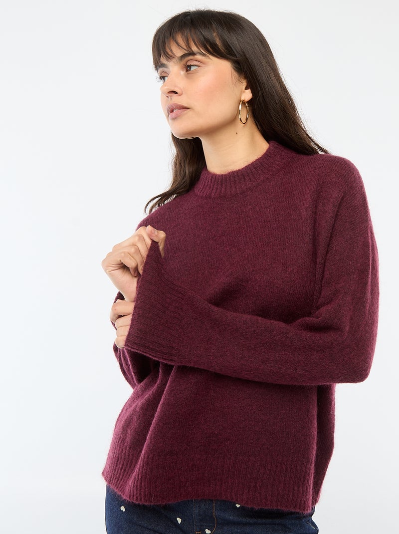 Camisola macia em mohair e lã Vermelho - Kiabi