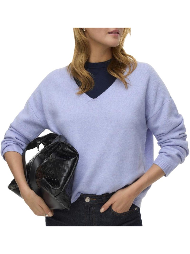 Camisola Malha Mauve Vero Moda Besti para Mulher Roxo - Kiabi