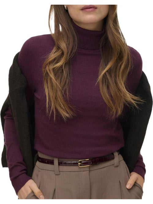 Camisola Malha Mauve Vero Moda Happiness 95 para Mulher - Kiabi