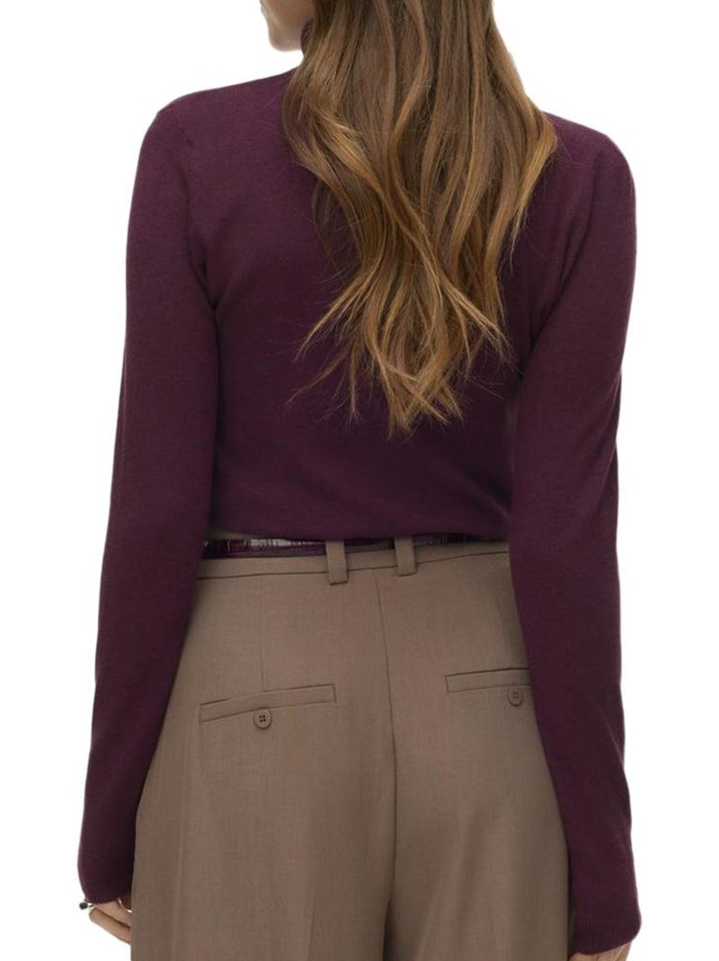 Camisola Malha Mauve Vero Moda Happiness 95 para Mulher Roxo - Kiabi