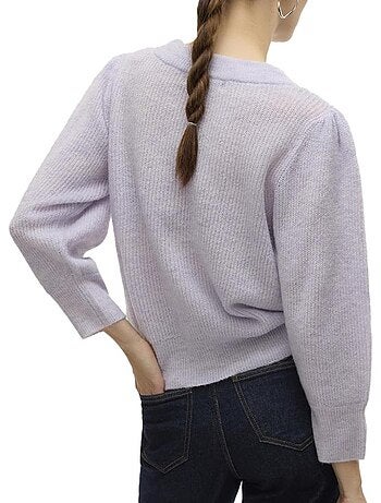 Camisola malha mauve vero moda vigga para mulher