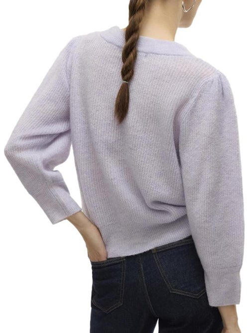 Camisola malha mauve vero moda vigga para mulher - Kiabi Camisola malha mauve vero moda vigga para mulher - Kiabi