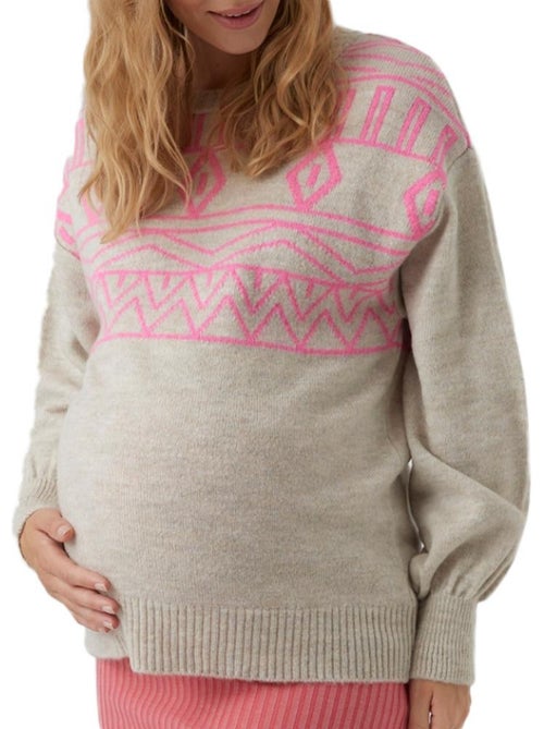 Camisola Mamalicious Lilka Cru para Mulher - Kiabi Camisola Mamalicious Lilka Cru para Mulher - Kiabi