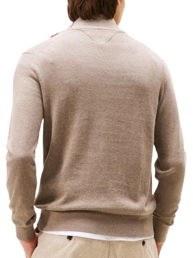 Camisola Marrom de Homem Tommy Hilfiger Pima YBI Castanho-capuccino - Kiabi