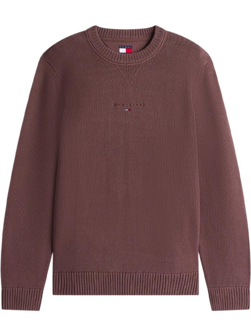 Camisola Marrom Tommy Hilfiger Linears para Homem Castanho-capuccino - Kiabi